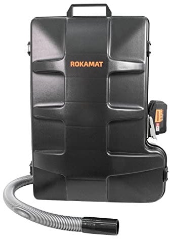 Rokamat RVC-L C - Akku Rucksacksauger - zur Absaugung von WDVS-Stäuben - inkl. 2 Akkus 18 V / 5,2 Ah (Li-Ion) und Ladegerät