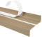 Nez de marche profilé d'escalier, PVC, adhésif et antidérapant, beige, 40x25, 80cm, ND