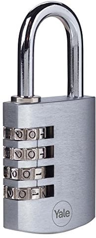 Yale Y151B/40/130/1- Standardschutz Chrom Kombinationsvorhängeschloss 40mm - Stahlbügel - Zahlenschloss