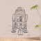 R2D2, Star Wars Wandtattoo Cool Star Wars Vinyl Sricker Teen Boy Wohnheim Schlafzimmer Coole Dekoration Selbstklebendes Poster 42X58Cm