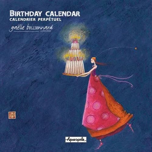 Papetuel-Kalender für Geburtstage, französische Aufschrift „Les Linens de Gaelle Boissonnard“ 2021 Maße: 21 x 21 cm ...
