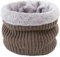 MoreChioce Damen Herren Winter Loop Schal, Warm Gestrickt Schlauchschal Unisex Elastisch Halswärmer Weich Fleecefutter Rundschal Loopschal Halstuch,Khaki