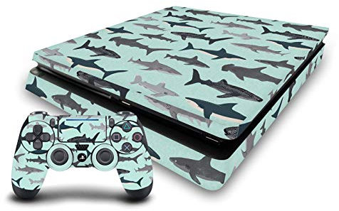 Head Case Designs Offizielle Zugelassen Andrea Lauren Design Haie Kunst Mix Vinyl Haut Gaming Aufkleber Abziehbild kompatibel mit Sony Playstation 4 PS4 Slim Console and DualShock 4 Controller