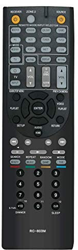 VINABTY RC-803M Fernbedienungsersatz für Onkyo AV-Receiver TX-NR609 TX-NR609B HT-S7409 HT-S8409 24140801
