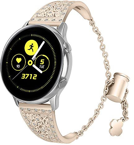 AISPORTS 22mm Quick Release Watch Strap Compatible for Amazfit GTR 4/GTR 3/GTR 3 Pro/GTR 2/GTR 2e/GTR 47mm Strap Diamonds Jewelry Bracelet Replacement Band for Amazfit Bip 5/Balance/Cheetah/Stratos