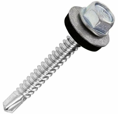 25 x Schrauben selbstbohrend Farmer TEK verzinkt 20mm, 35mm, 50mm mit EPDM Dichtscheiben DIN 7504-K