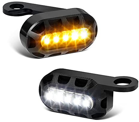 QUASCO Led Motorcycle Turn Signals Switchback Mini Blinkers Handlebar Marker Light Compatible with Harley Sportster 1200 Iron 883