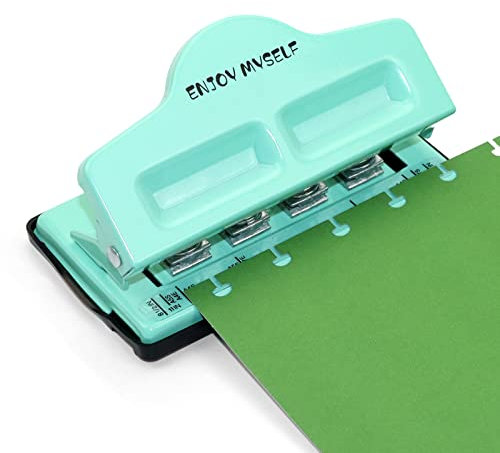 Enjoy Myself Pilz-Lochstanzer, 4 Löcher, Pilz-Papierstanzer für Planer, Seeblau