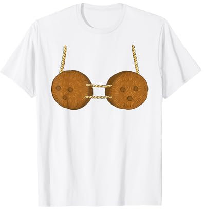 Kokos-BH Kokosnuss BH Hawaii Kostüm Herren Damen T-Shirt