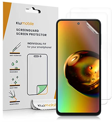 kwmobile 3X Pellicola Salvaschermo Compatibile con Xiaomi Redmi Note 9S / 9 PRO / 9 PRO Max Pellicola - Film Protettivo Telefono - Protezione AntiGraffio Display Smartphone