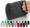 MeriWoolArt® Baumwollgarn Band Grau - 10mm T-Shirt Band Garn für Stricken, Makramee, Häkeln, Weben, Geschenkband - 150 m Baumwollband (Grafit)