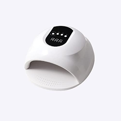 YMXWFC Nail Dryer 168W UV LED Nail Lamp LCD Digital Display Nail Light Smart Sensor LED Nail Art Dryer Gentle Red Light Phototherapy Machine Energy Saving (Color : White)