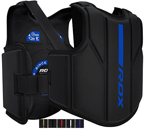 RDX Plastron de Boxe Protection, Avance Maya Hide Cuir Corps Garde de la Poitrine Protecteur Parfait pour Sports de Combat, Kickboxing, Taekwondo, BJJ karaté, Utiliser dans Gym à Domicile Formations