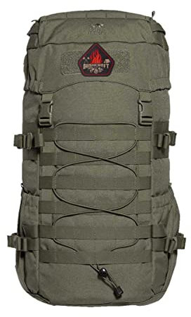 TACWRK x Tasmanian Tiger TT MIL OPS Pack 30 Oliv Fun Patch - Bundle Molle-kompatibler Wander-Rucksack Herren mit 30 Litern für Outdoor, Einsatz, Bushcraft, Trekking