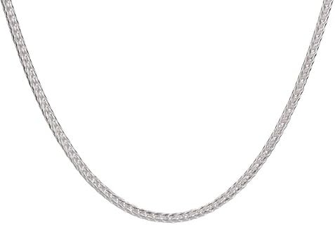 SILBERMOOS Damen Fuchsschwanz Collier Kette Silberkette aus Italien, 925 Sterling Silber, 45 50 cm, Länge:50 cm