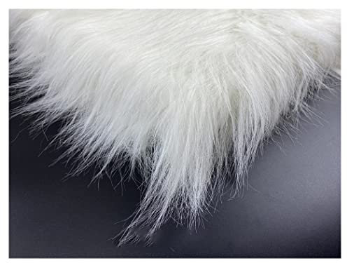 Kunstfell Meterware Plüschstoff Für Die Dekoration Von Kostümshows 165 Cm Breit Meterware Verkauft(Color:Weiß)