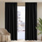 PONY DANCE Schwarze Blickdichte Gardinen mit Kräuselband für Schiene 2er Set H 300 x B 140 cm Thermovorhang Hitzeschutz Wohnzimmer Deko Vorhänge Wärmeisolierend Blackout Curtains
