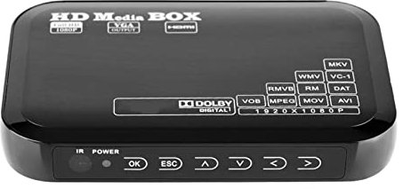 Full HD, 110 240V 1080P Media Player Box Mediaplayer HDMI USB Unterstützung MMC RMVB MP3 AVI MKV (EU)