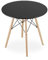 VBChome Esstisch Runden 80 cm Schwarz Küchentisch Wohnzimmertisch Esszimmertisch Tisch Holzwerkstoff Modernes Design Schwarz