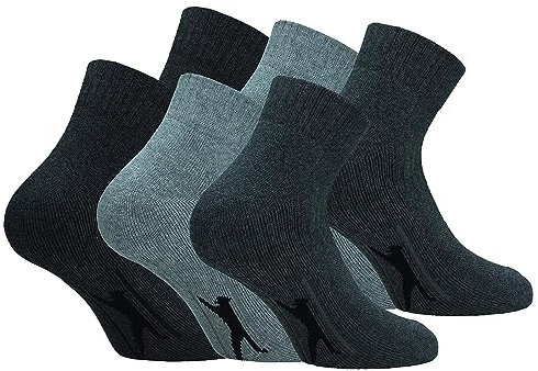 Slazenger 6 Paar Quarter Tech Socken - Frottee Einlegesohle - Herren (Mehrfarbig, 39-42)