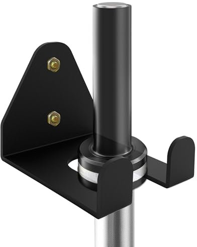 YZZHAJ Supporto per bilancieri resistente, montaggio a parete, supporto per bilanciere verticale da appendere, supporto per bilanciere olimpico, supporto salvaspazio per bilanciere, adatto per garage,