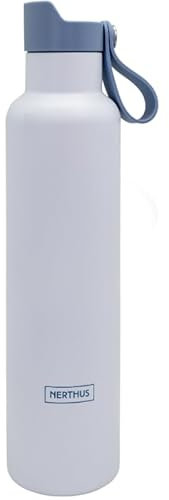 NERTHUS FIH 1341 Botella Deportiva CLICK & DRINK! de Doble Pared de 750 ml con Tapón de Clic, Hidratación y Estilo en un Diseño Premium Navy