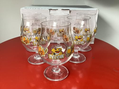 Générique non Lot de 6 verre à bière pelican 33cl 50cl neuf en boite nouveau modele