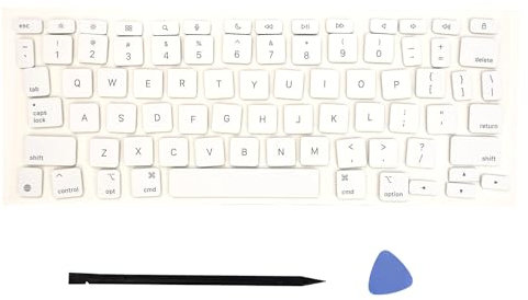 Replacement US Keyboard Full Set of Keycap Keys and Tool Applicable for ipad Pro/Air 11/13“ Magic Keyboard (MKB-1 White)