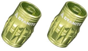 Granite Juicy Nipple Ventilkappe mit Ventilkern-Entfernungsfunktion, Reifenventilkappen Staubschutz für Fahrräder und Fahrzeuge, Langlebige Legierung Schrader-Ventilkappe, 2er-Set (Grün)
