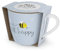 la Vida Maxi Becher für dich, Kaffeetasse, Teetasse, Tasse, Biene, 400ml, BE happy