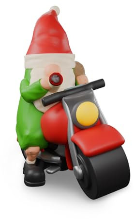 NANAOUS Gartenzwerg Lustig, 9,9 cm Gartenzwerge für Außen, Gartenfiguren Gartendeko für Draußen, Lustige Geschenke Statue Dekorationen, Weihnachtsschmuck für Zuhause Hof Draußen