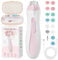 Prolixity Baby Nail File Electric - Rechargeable Baby Nail Clippers, 15 in 1 Gentle Baby Nail Trimmer Electric with Light and 15 Grinding Pads, Baby Nail Care Set for Infant Toddler, Pink