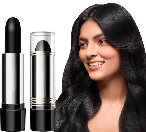 Eazerom 01 Hair Dye Stick - Color para Canas y Raíces, Touch Up Root Cover, Para Cubrir la Raíz del Cabello Gris, Retoque Temporal 01# Black