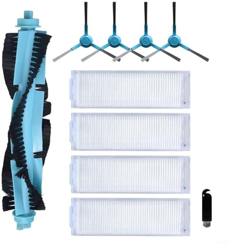 Daaxing Paquete de 10 cepillos de limpieza laterales para Cecotec para Conga 3290 3390 3490 3590 3690 3790 3890 para Elite 4090 4690 5090 5490 6090 7090 piezas de repuesto para robot aspirador