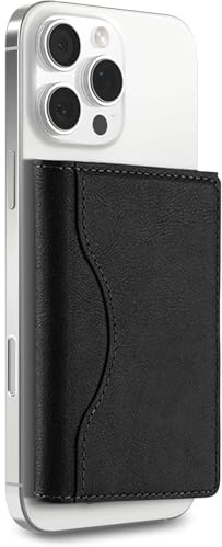 inaepeak Magnetfülle Brieftasche mit verstellbarem Ständer, Handy-Kartenhalter mit 6 Kartenfächern, Brieftasche für iPhone 16/15/14/13/12 Serie, Nicht für iPhone 13/12 Mini (Schwarz)