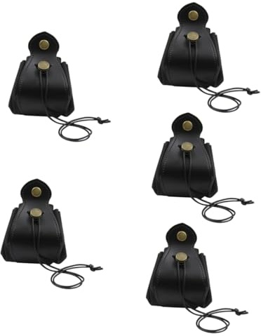 JUMPLAWN 5stücke Dice Storage Bag Aus Leder Tragbare Würfelaufbewahrung Dekorativer Würfelbeutel Für Brettspiele Münzen Und Zubehör