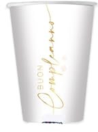 6 verres cc.250 joyeux anniversaire or