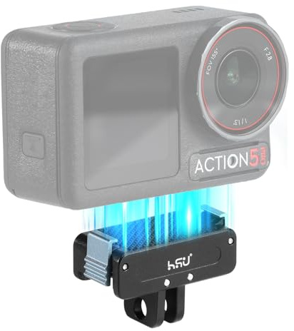HSU Quick Release Mount for Osmo Action 5 Pro/4/3, Magnetic Latch Tripod Mount Adapter Accessories for Osmo 360 Cameras