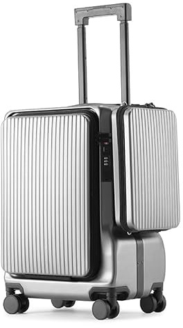 Vordere Öffnung, großes Fassungsvermögen, Stummschaltung, Universalrad mit seitlicher Aufhängung, kleiner Koffer, Aluminiumrahmen, mit Getränkehalter, USB-Buchse, Gepäck, Reisen, Business
