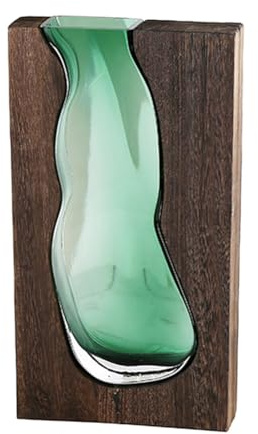 Janasiba Holzhaus, Glasvase, Wasser, Erhöhte, Wohnzimmer, Esstisch, Trockenblumenarrangement, Behälter, Ornament, Einfache Installation, Einfache Verwendung