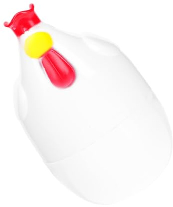 Toyvian Mikrowellen eierkocher Huhn design Weiß Kreativer Eierdampfer Bpa frei Einfach zu Reinigen für Einzelne Eier Schonend Dämpfendes Frühstückszubehör für Familien