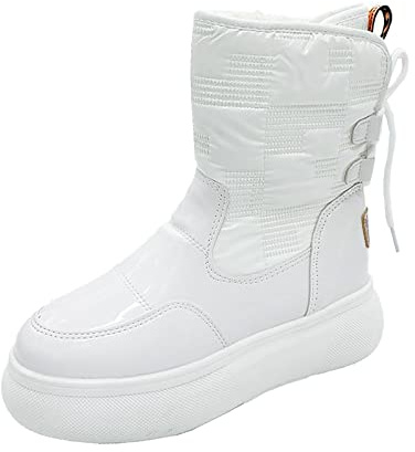 Cocila Bota De Invierno con Cordones para Mujer, Tendencia Diseño Agradable, A La, Botas Negras Mujer Altas Agua Hunter Beige Botines Planos Piel Planas Bambas Zapatillas Hombre Lluvia Rain