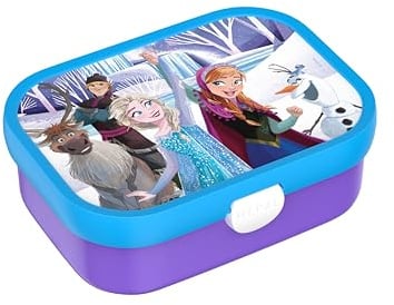 Mepal - Brotdose Kinder Campus - Bento Box Kinder - Brotdose mit Fächern & Gabel - Meal Prep Box mit Clip-Verschluss - BPA-frei & Spülmaschinenfest - 750 ml - Frozen friends