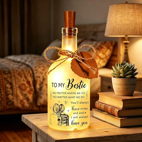 Friendship Gifts for Women, Bestie Gifts for Women, Best Friend Birthday Gift, LED Bottle Decorative Light,Gift for Bestie , Night Lights Presents for Friend Sister, Bedroom Living Room Desktop