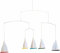 Flensted Mobiles Dinghy Regatta 5 Mobile, Stahl, Mehrfarbig, 35x65 cm