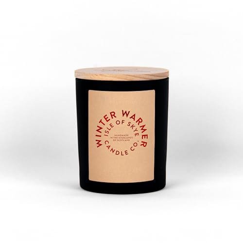 Isle of Skye Candle Company - Candela profumata, fragranza: Winter Warmer, in Bicchiere di Vetro, Misura Grande, Colore: Bianco