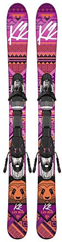 K2 Mädchen Luv Bug Kinder Ski - Marker Fastrak2 7 Bindung 1050807 - Rosa - 100 cm