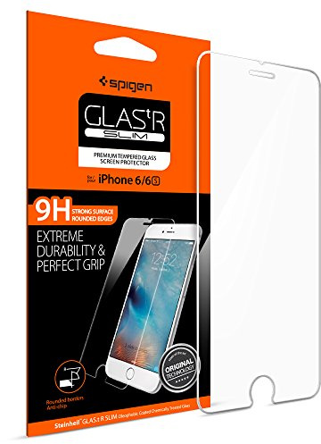 Spigen Glas.tR Slim Schutzfolie kompatibel mit iPhone 6S, iPhone 6, Kristallklar, Kratzfest, 9H Härte Folie