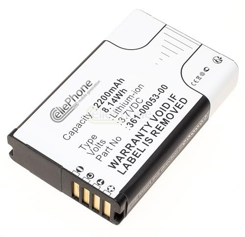 cellePhone Batterie Li-ION Compatible avec Garmin Alpha 100 Handheld - Montana 600 600T 650 650T 680 680T (Remplacement pour 361-00053-00) - 2200mAh