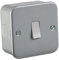 Knightsbridge M1200 Light Metal Clad 10A Intermediate Switch, 230 V, Silver